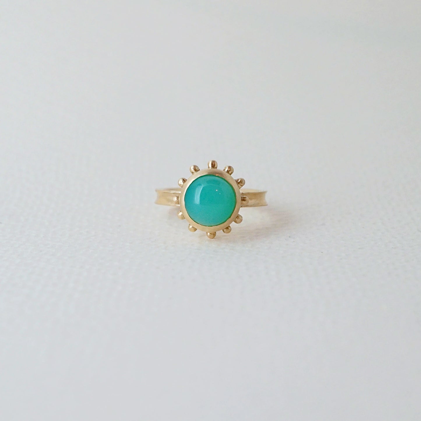 Nova ring with Chrysoprase