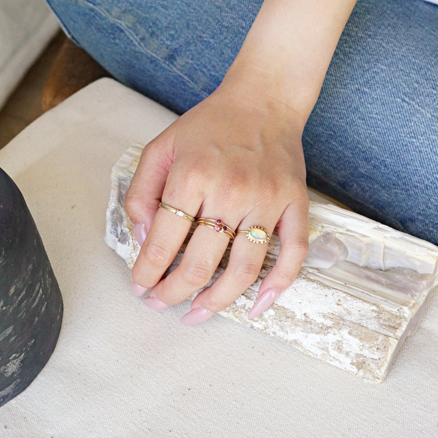Nova ring with Opal