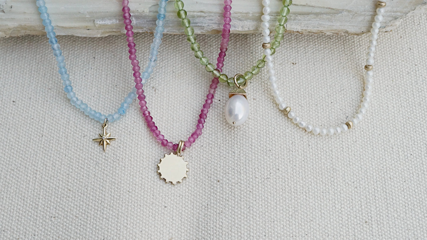 gemstone bead necklace