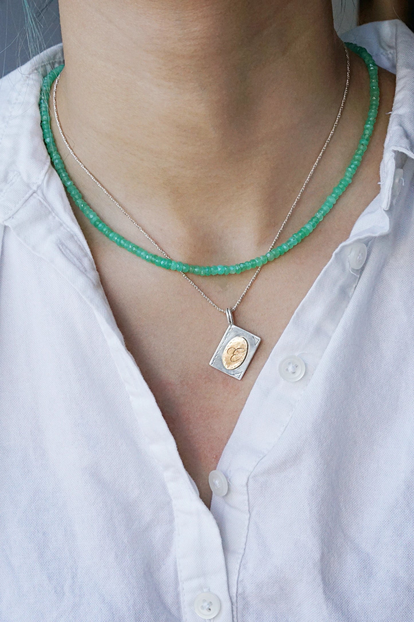 Initial book pendant necklace-14k gold