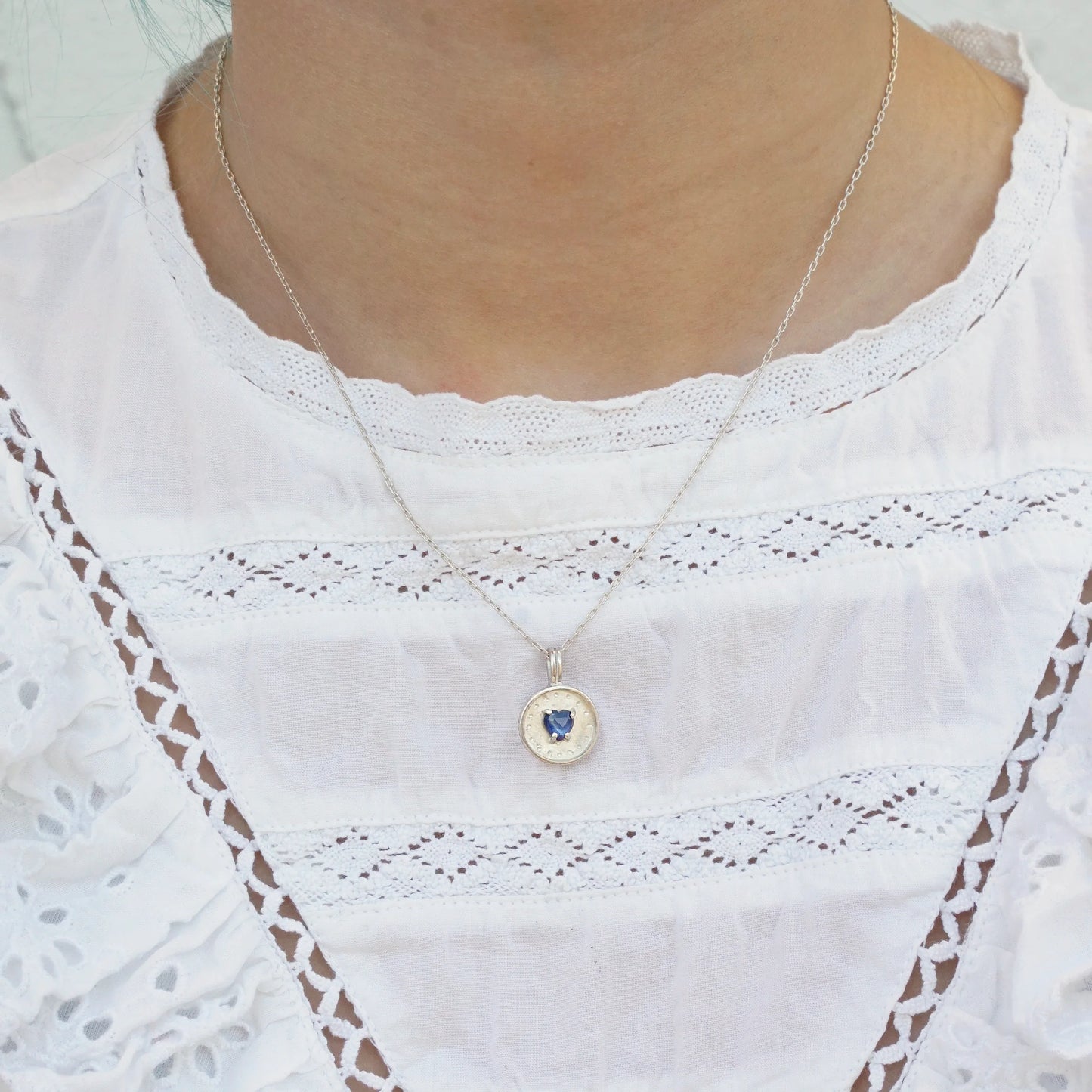 Pendant of Curiosities: heart sapphire