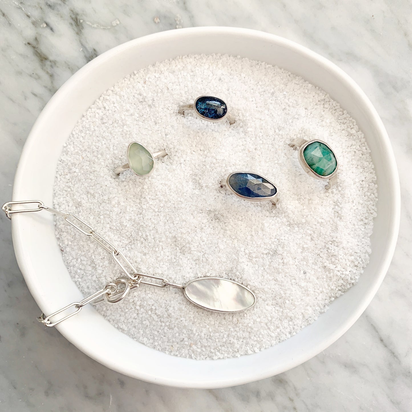 Blue sapphire signet ring
