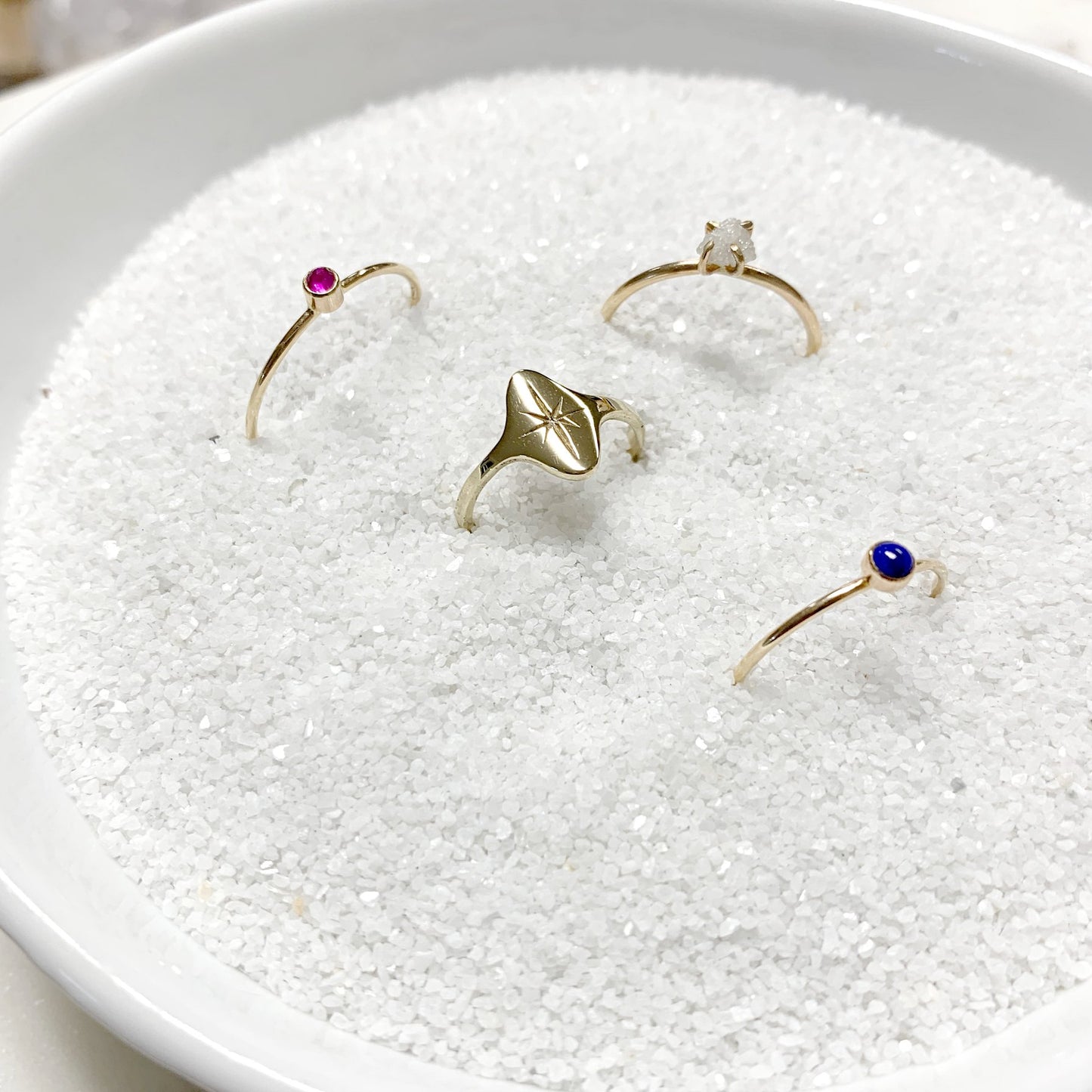 Rainbow Bezel Ring-Lapis Lazuli