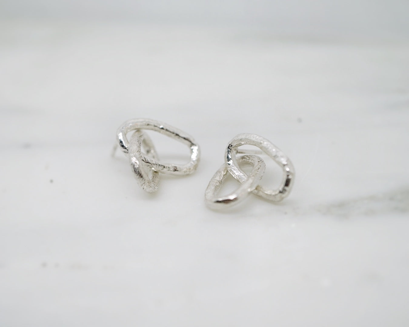 Bold chain earrings-double