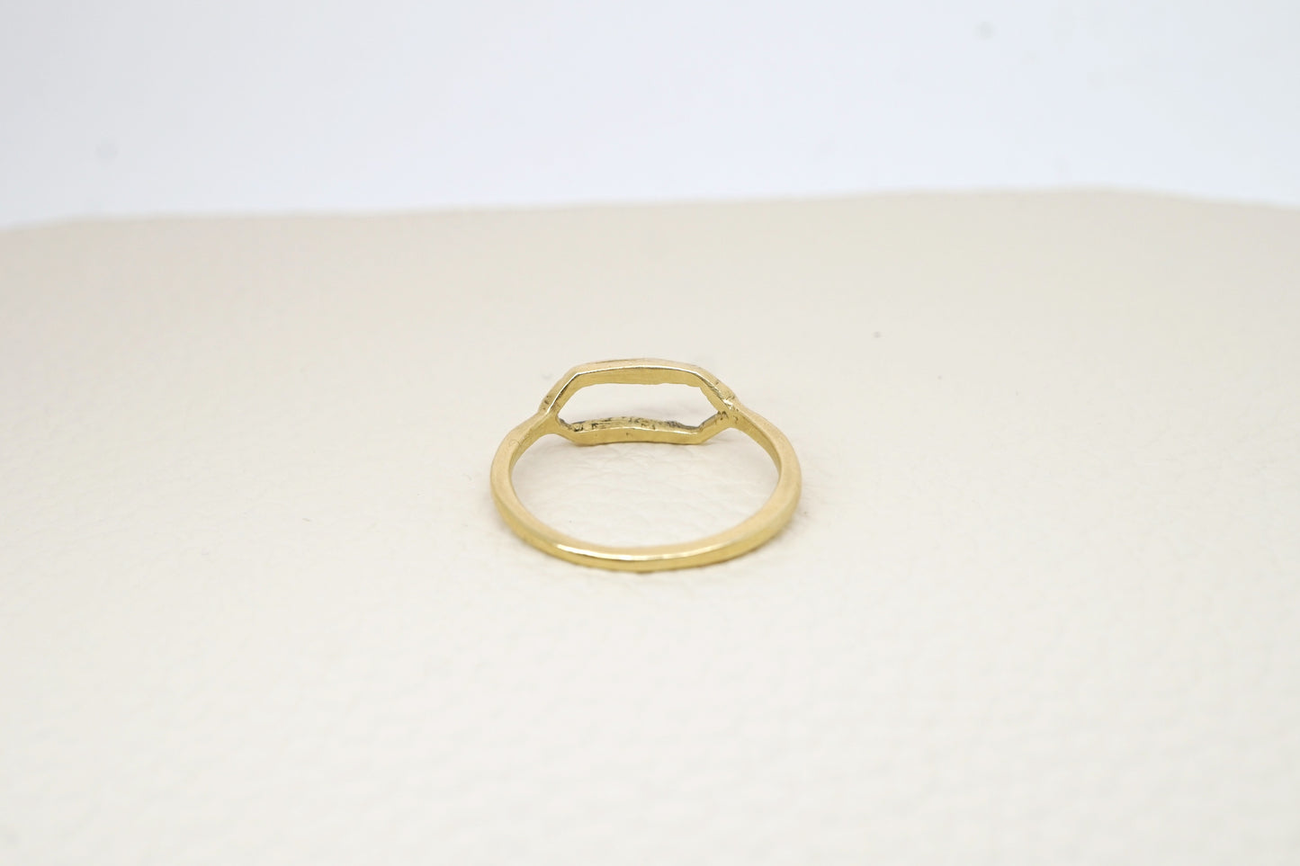 Open signet ring in 14k gold
