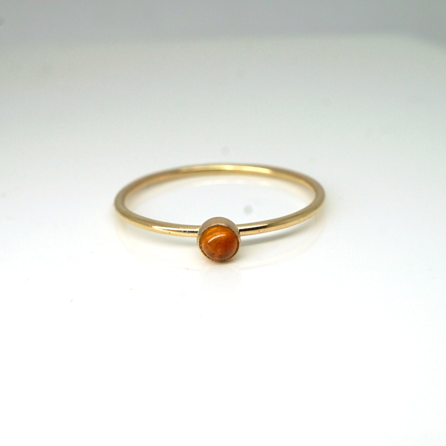 Rainbow Bezel Ring-Citrine