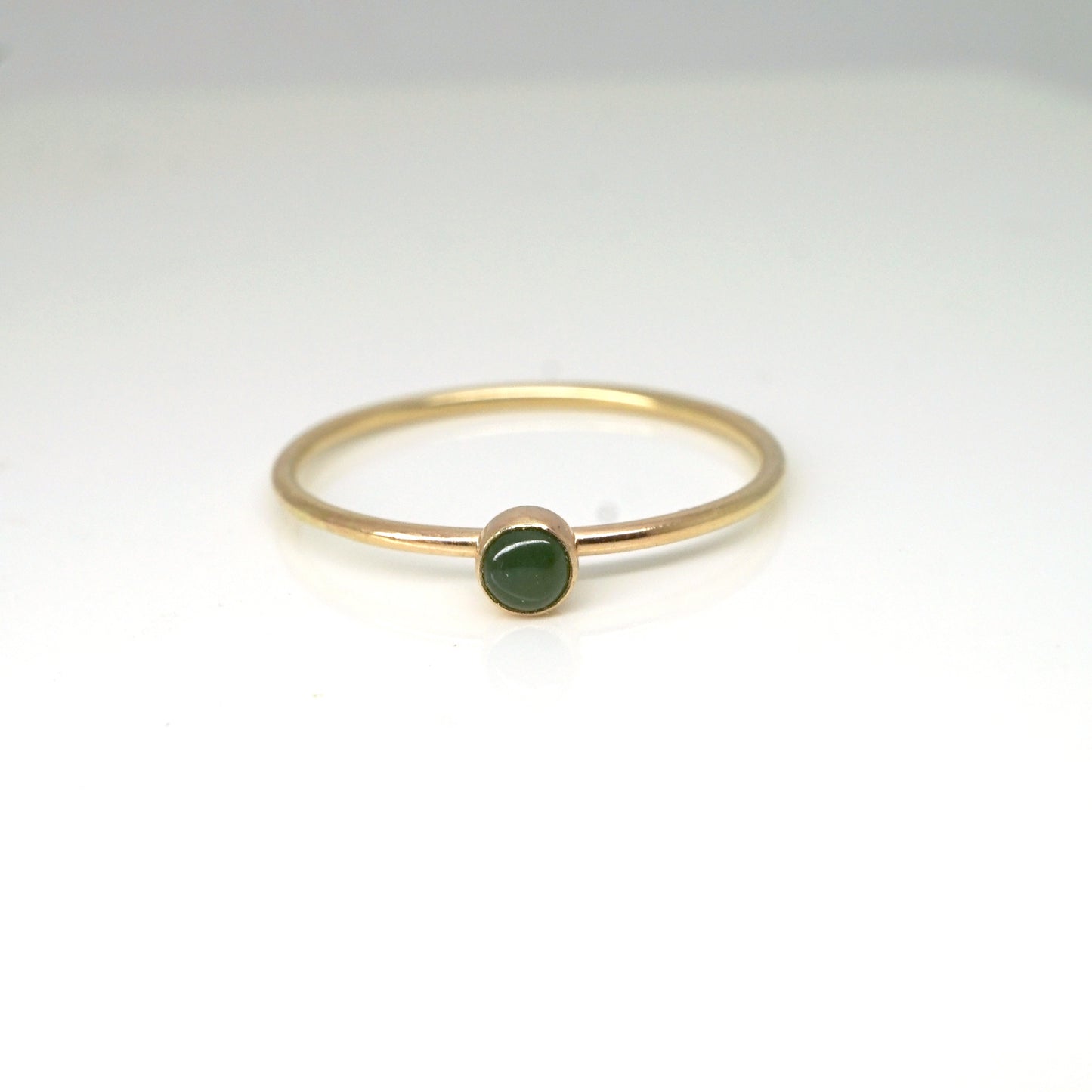 Rainbow Bezel Ring-Jade