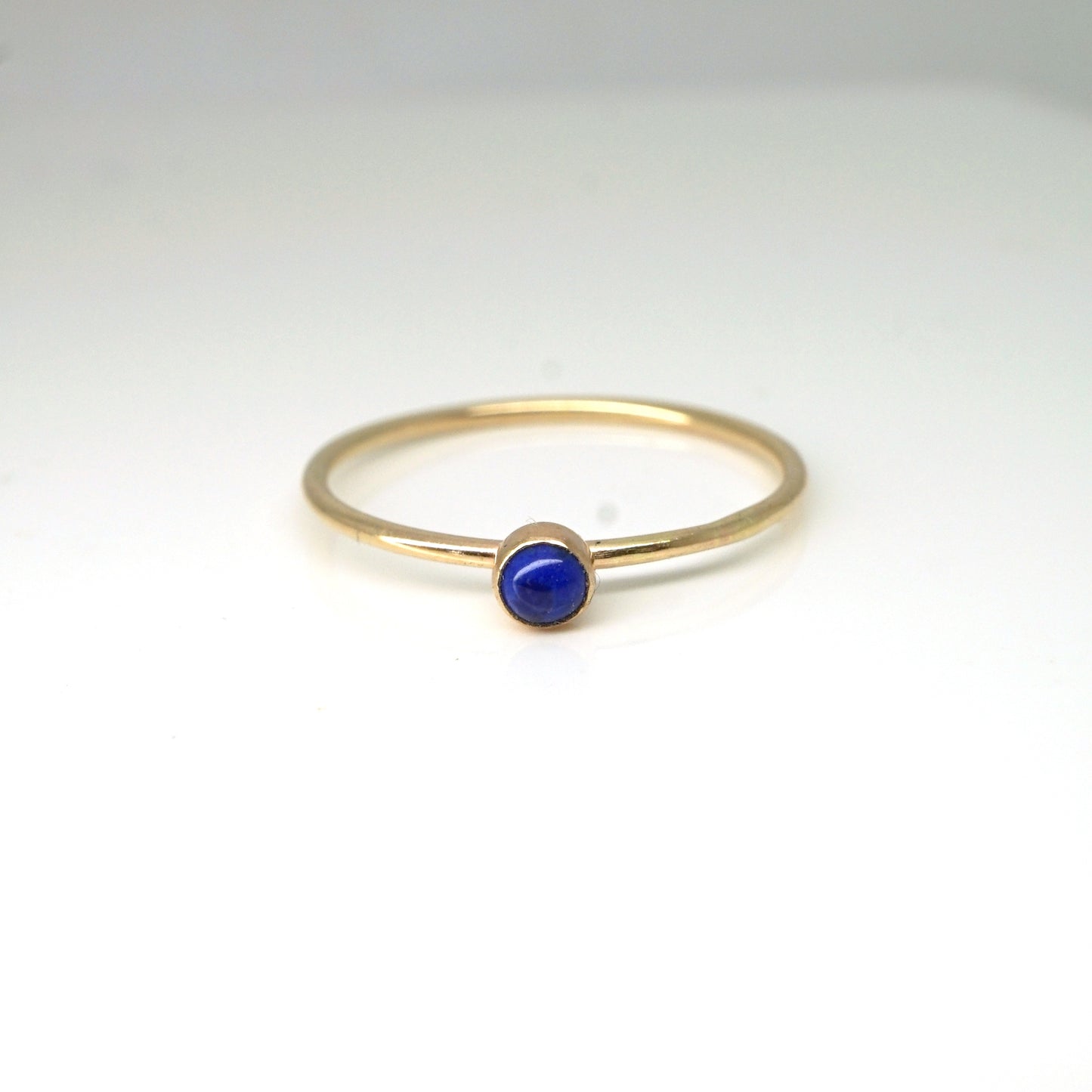 Rainbow Bezel Ring-Lapis Lazuli