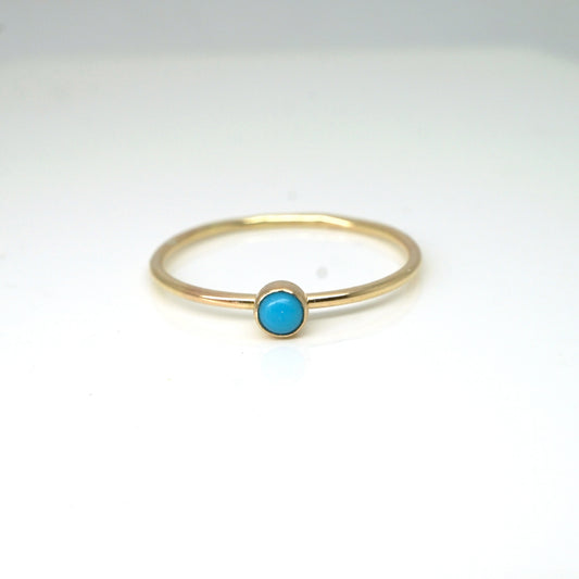 Rainbow Bezel Ring-Turquoise
