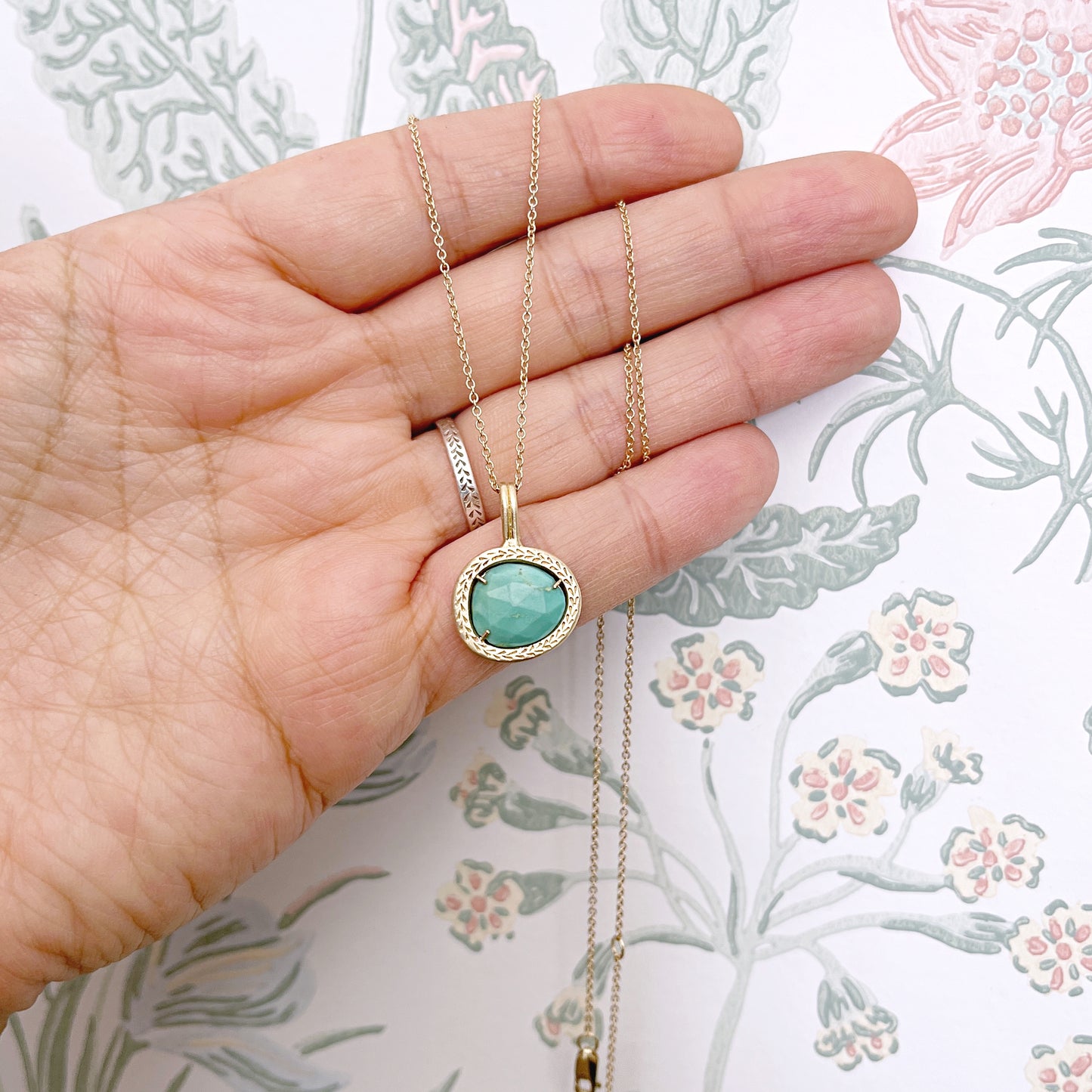 Solitaire Turquoise Pendant Necklace I