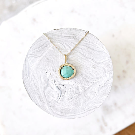 Solitaire Turquoise Pendant Necklace I