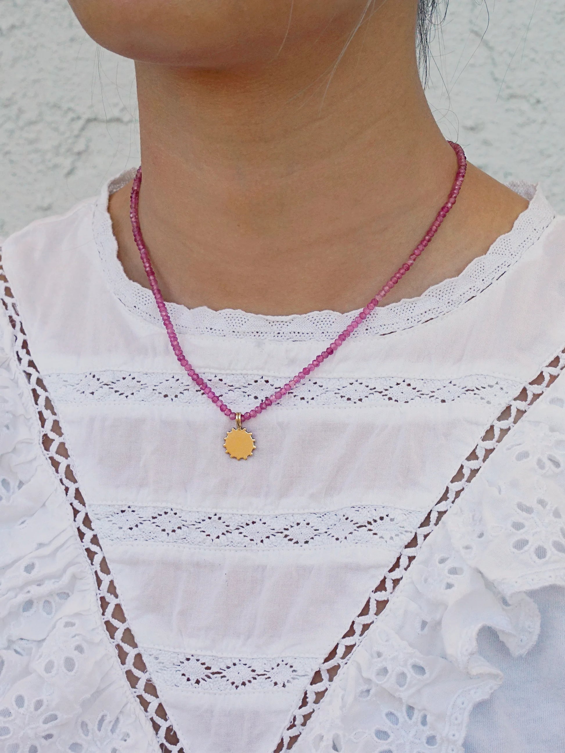 pink tourmaline necklace