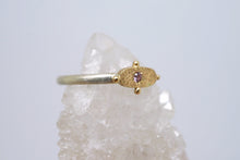 Load image into Gallery viewer, Textured signet ring with pink sapphire
