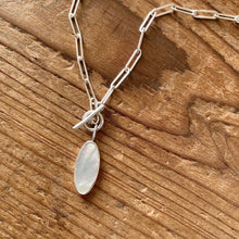 Load image into Gallery viewer, White Oval Pendant Necklace
