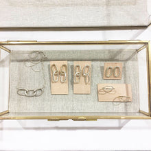 Load image into Gallery viewer, Bold chain earrings-double with 14k gold
