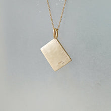 Load image into Gallery viewer, Initial book pendant necklace-14k gold
