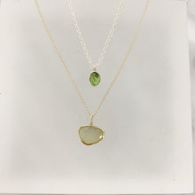 Load image into Gallery viewer, Green Tourmaline Necklace in Sterling Silver
