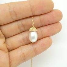 Load image into Gallery viewer, Pearl Necklace with Textures in 14k Gold
