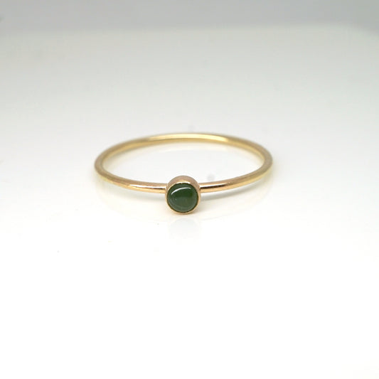 Rainbow Bezel Ring-Jade
