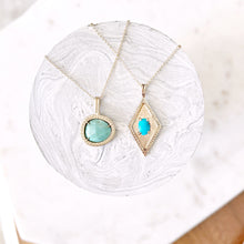 Load image into Gallery viewer, Solitaire Turquoise Pendant Necklace I
